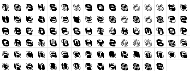 Arch n Circles Regular  glyph index