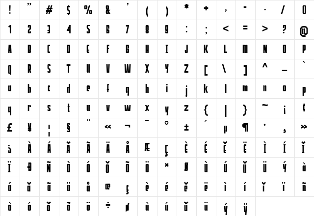 Harita ExtCond Regular  glyph index