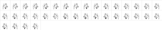 Cupidity Regular  glyph index