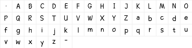 Brother Janu - DEMO Regular  glyph index