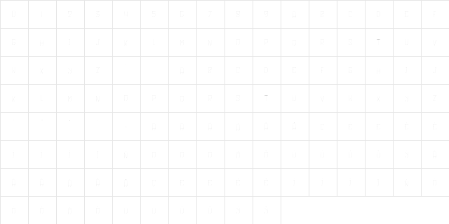 Limoline Thin  glyph index