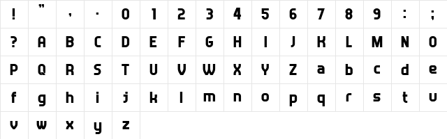 Answer Regular  glyph index