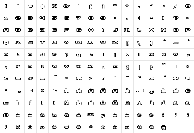 Megahertz Out  glyph index