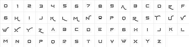 ChapterOne Vintage Free Regular  glyph index