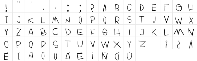 Ruin Of Fabulerie Regular  glyph index