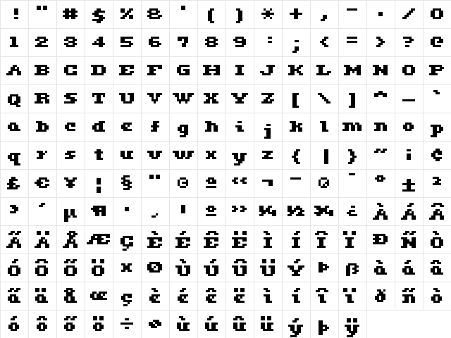 ceriph 05_63 Regular  glyph index