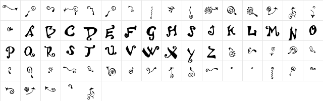 Polywog Regular  glyph index
