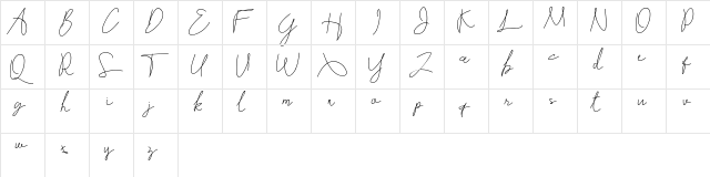 Soulter Regular  glyph index