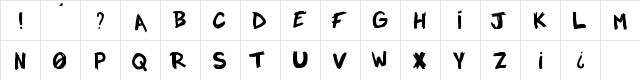 NOT A DROP Regular  glyph index