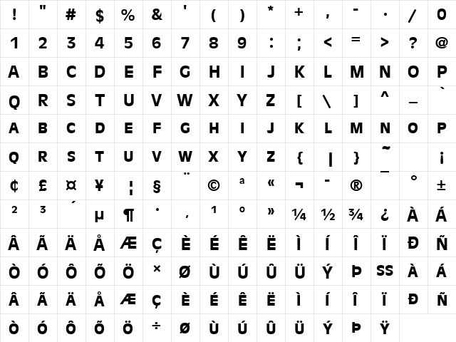 AntiqueOliDCDMed Regular  glyph index