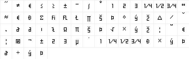 Eboy REGBetaExpert  glyph index