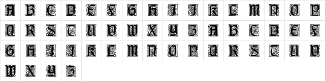 CeresiaCaps Regular  glyph index