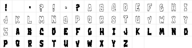 Old Wood Regular  glyph index