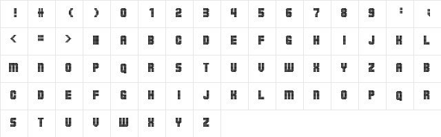 Balls on the rampage Regular  glyph index