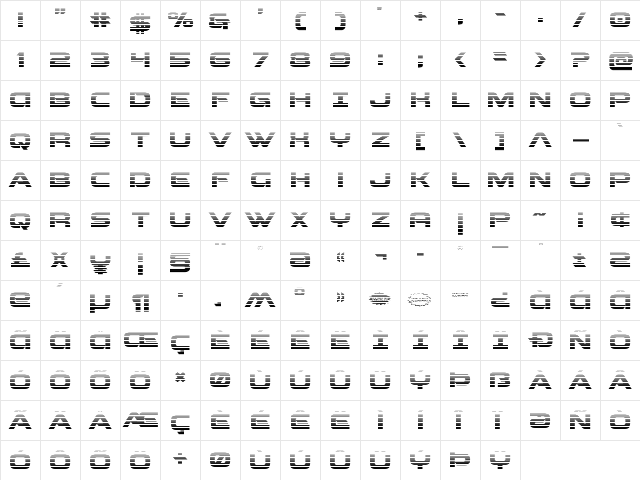 Beam Weapon Gradient Regular  glyph index