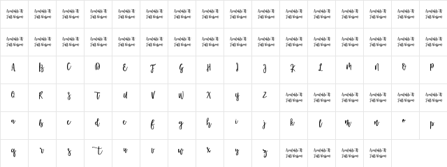 Morable Regular  glyph index