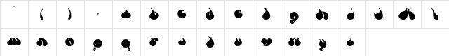 FSO revenge of zany Regular  glyph index