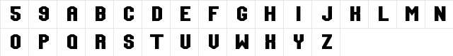 Team Jersey 95 Demo Regular  glyph index