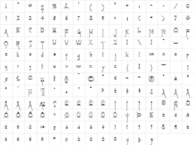 Tablet-Hollow Normal  glyph index