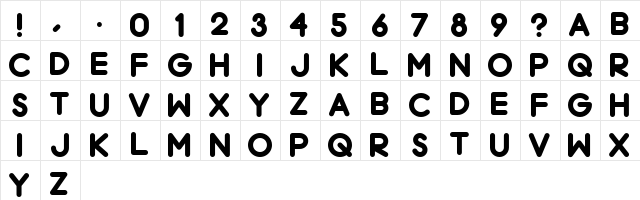Chrome Black Regular  glyph index
