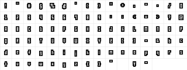 BM wappen A14  glyph index