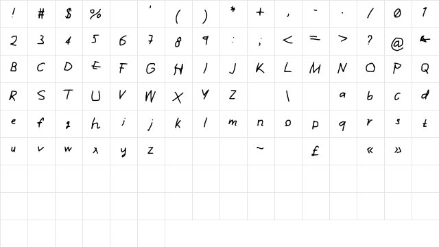 Drag Medium  glyph index