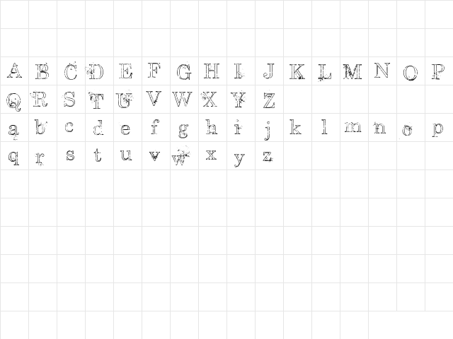 University High Regular  glyph index