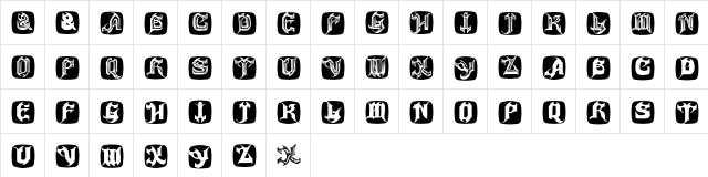 HauntedBricks Regular  glyph index