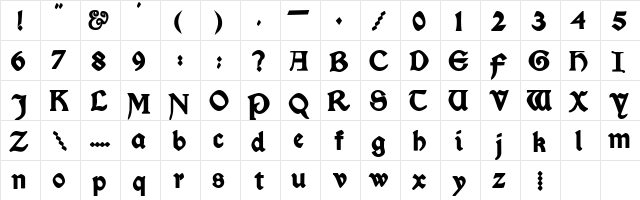 BeaulieuSSK Bold  glyph index