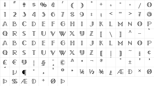 La Coupole NF Regular  glyph index