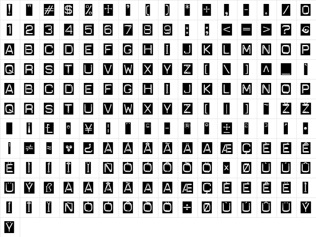 Carbon-14 Labeler Regular  glyph index