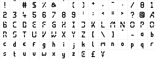 Velarah Regular  glyph index
