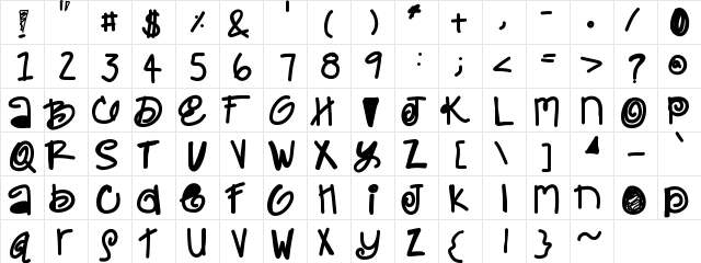 Maulie Medium  glyph index