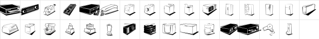 Appliances Regular  glyph index