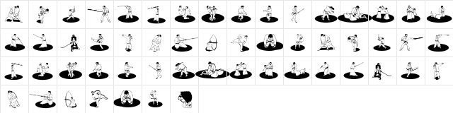 MartialOne Regular  glyph index