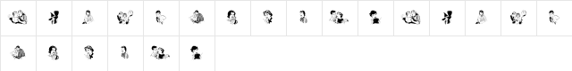 Retro People Regular  glyph index