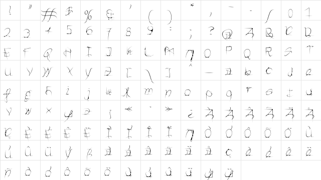 Heartbeats Light  glyph index