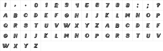 Mexicanero Italic  glyph index
