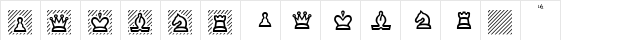 Cheq Normal  glyph index
