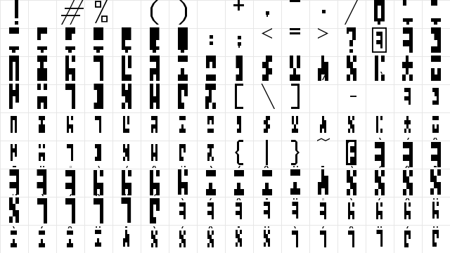 Asuran Writing Regular  glyph index