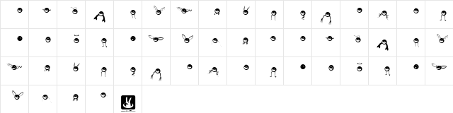 Bagarozz Regular  glyph index