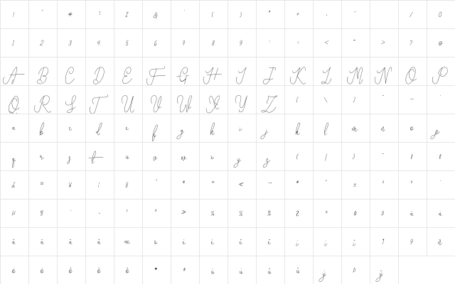 Van Basten Normal Regular  glyph index