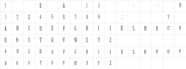 Float Regular  glyph index