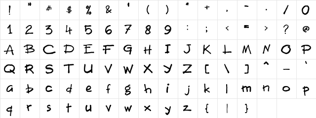 Buitenzorg Regular  glyph index