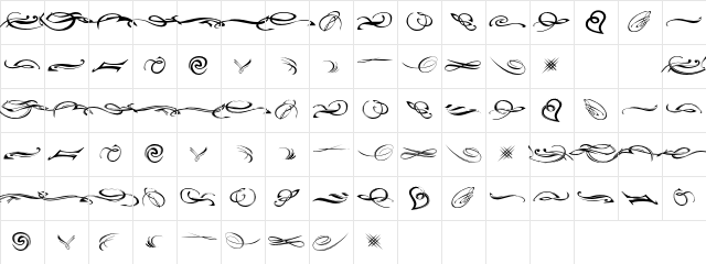 FleuronsOne Regular  glyph index