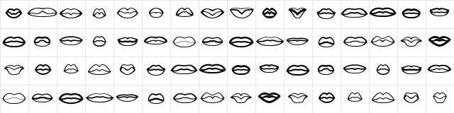 Labbra Regular  glyph index