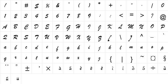 STXingkai Regular  glyph index