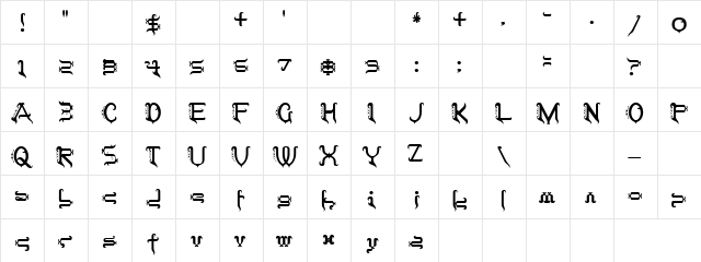 Khandhala Ghat Regular  glyph index