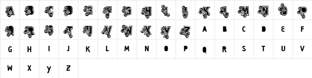 Vtks Caps Loco Regular  glyph index
