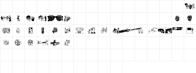 Hey Kids! Regular  glyph index